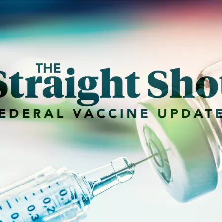 The Straight Shot title with a syringe and vial