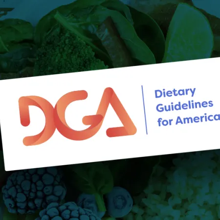 DGA logo overlayed on a salad