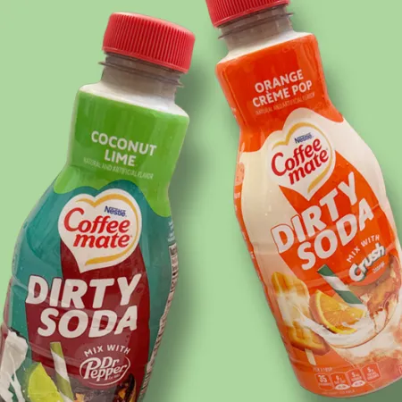 Coffee Mate dirty soda Coconut lime and orange creme pop mix ins
