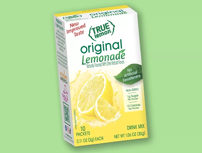 box of True lemon original lemonade mix